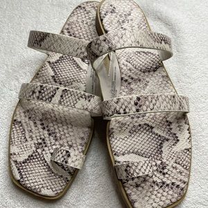 Snake print sandals